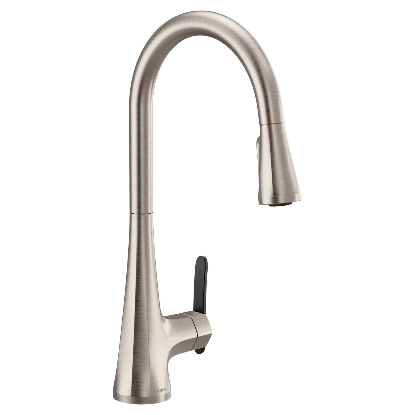 Moen Sinema Stainless Pulldown Kitchen Faucet with Power Boost and Reflex, High Arc Modern Kitchen Faucet, Easy Installation, One-Handle Accent for Customizing, S7235SRS