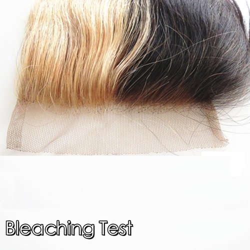 Grand Nature Lace Frontal Closure 13 x 4 Human Hair Straight Wave Pre Plucked Ear To Ear Lace Frontals With Bangs Baby Hair Knots Can Be Bleached (20", Light-brown Lace)