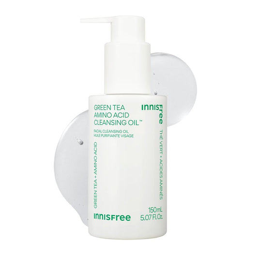 innisfree Green Tea Amino Acid Cleansing Oil | Hydrating Korean Face Wash with Jojoba for Double Cleansing | Gentle Makeup Remover | Sunscreen Dissolving Formula