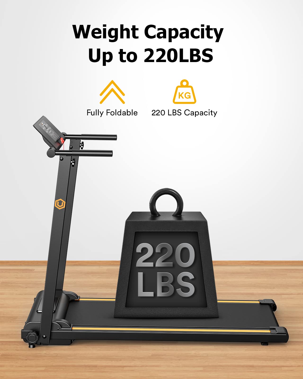 UREVO Walking Pad Treadmills for Home Office, Under Desk Compact Design Treadmill Portable Walking Pad Treadmill with Remote Control, LED Display