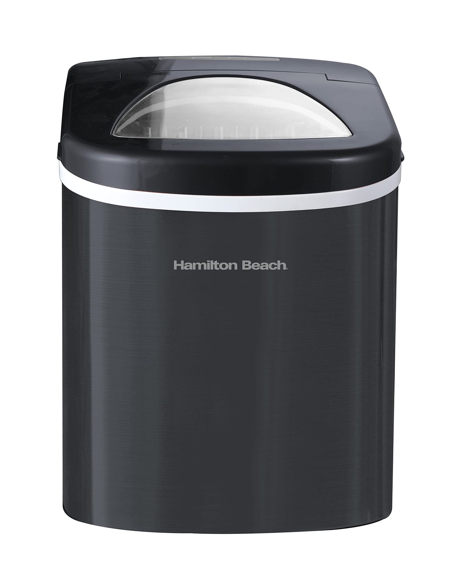 Hamilton Beach Compact Red Stainless Steel Ice Maker Machine