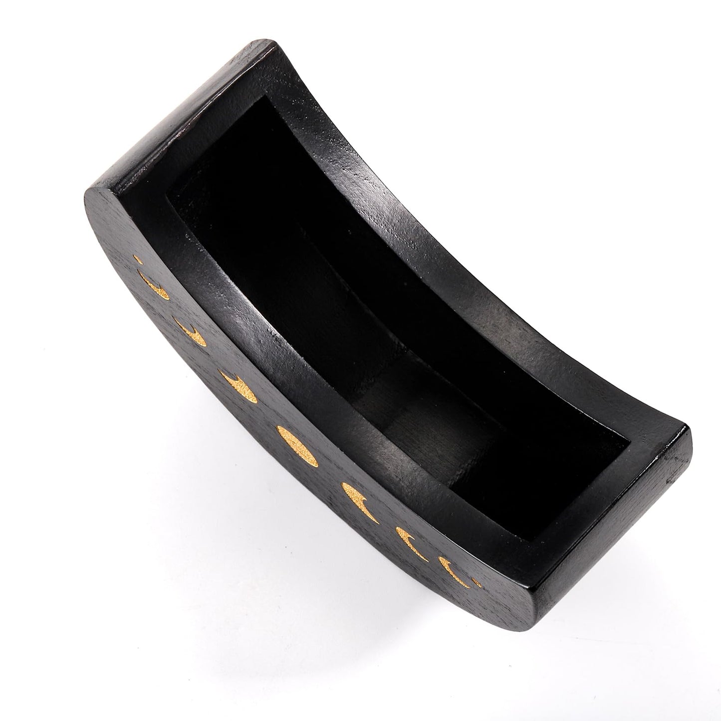 Eorbow Tarot Deck Holder with Moon Shape Case, Wood Tarot Card Display Box Stand, Moon Phase Daily Oracle Card Organizer, Witchcraft Decor Supplies for Crystal Stone Storage