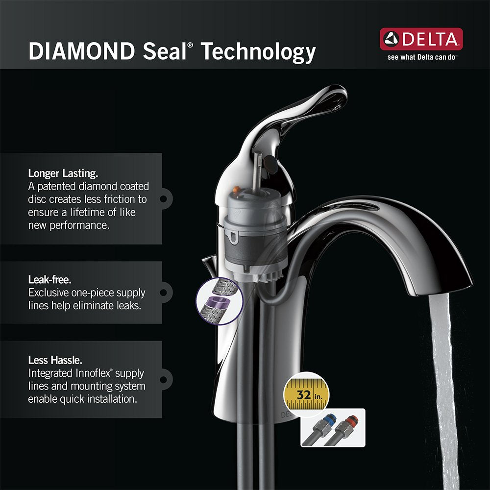 Delta Faucet Linden Single-Handle Kitchen Sink Faucet with Pull Out Sprayer, Chrome 4353-DST, BIG