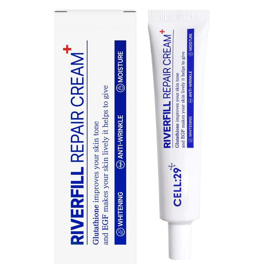 CELL29 RIVERFILL REPAIR CREAM EGF Centella Niacinamide Deep Wrinkle Moisturizer Anti Aging Rejuvenation Crow’s Feet Glass Skin Korean Skincare Skin Barrier Day & Night Routine 1.35 fl.oz (40ml)