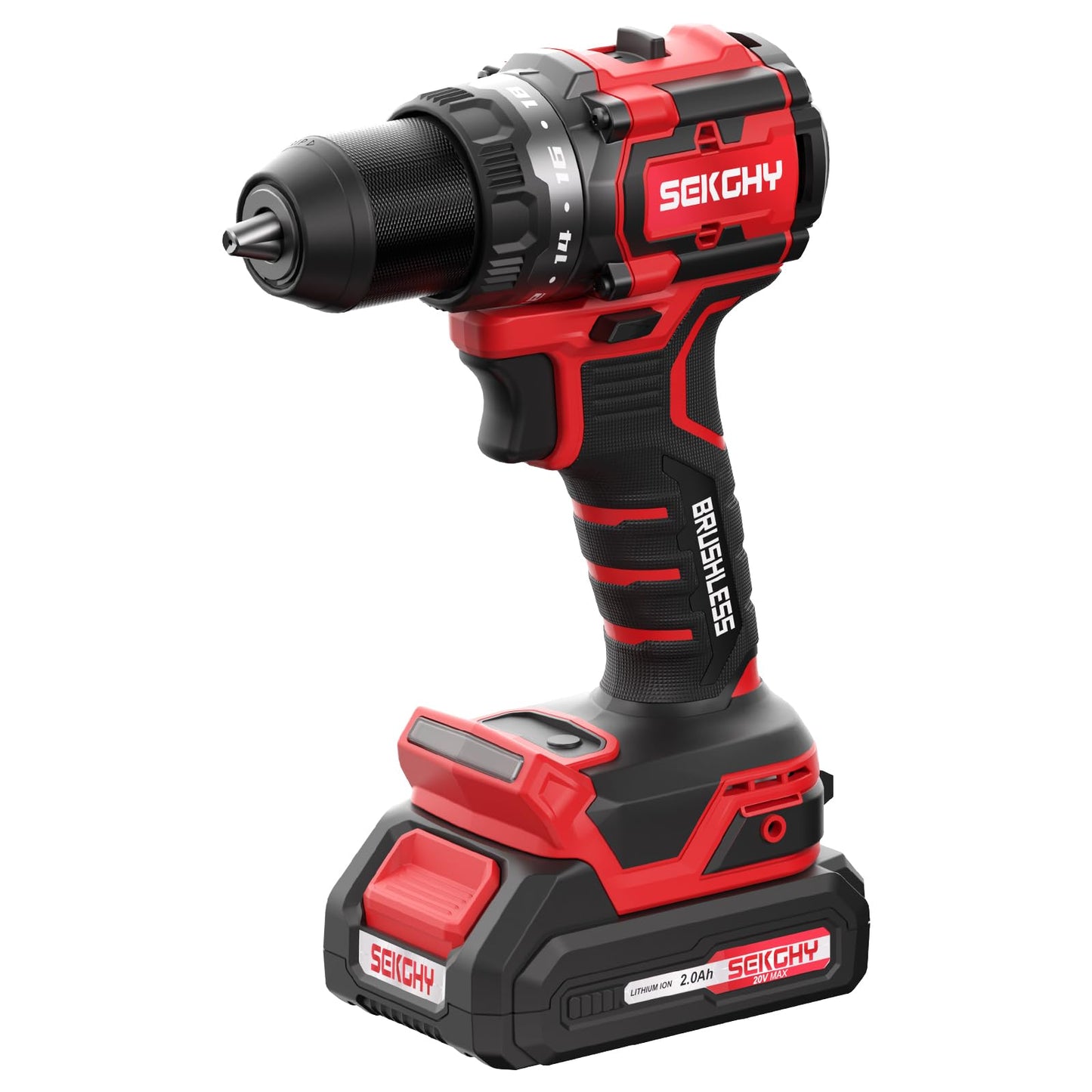 20V Cordless Drill Driver Kit with 2 Batteries - 70Nm High Torque Power Tool, 26-Piece Accessory Set & Fast Charger, LED Work Light for Wood, Metal and Masonry Drilling
