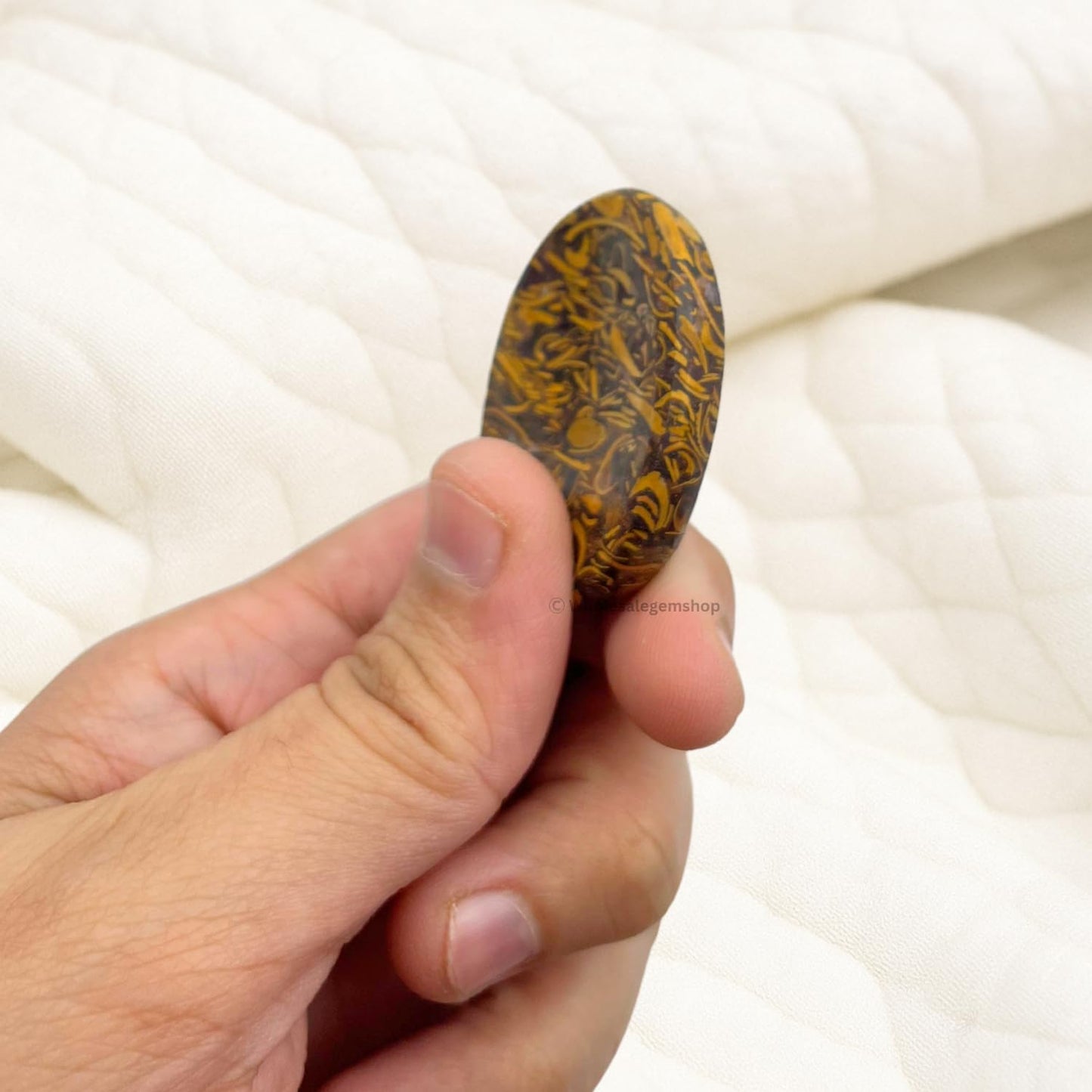 Mariyam JasperThumb Worry Stones Metaphysical Gemstone Crystal Healing Reiki Men Women Gift FENG Shui Positive Energy Love Wellness Palm Stones Wicca Powerful
