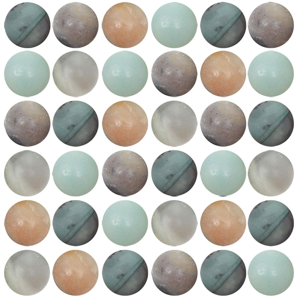Natural Stone Beads 100pcs 10mm Amazonite Stone Round Genuine Real Stone Beading Loose Gemstone Hole Size 1mm DIY Smooth Beads for Bracelet Necklace Earrings Jewelry Making (Amazonite Green, 10mm)