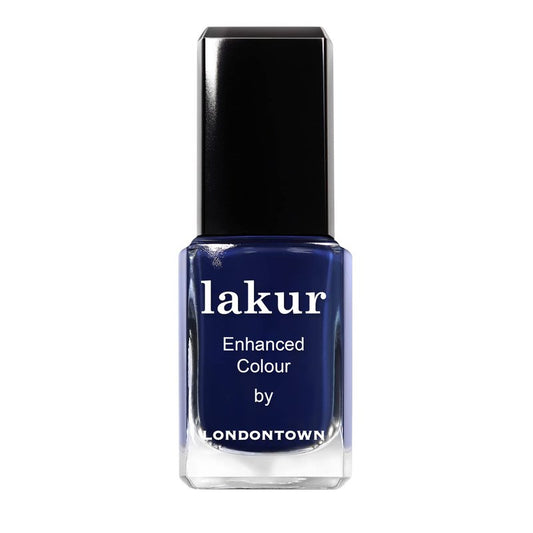 LONDONTOWN Lakur Nail Polish – Blue, Buckingham Blue, 0.4 Fl Oz, Long-Lasting, Streak-Free, Chip-Resistant | 21+ Free Non-Toxic Vegan Nail Color, Strengthens & Hydrates Nails