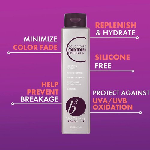 B3 BRAZILIAN BONDBUILDER Color Care Conditioner, 12 Fl Oz & B3 Brazilian Bondbuilder Color Care Shampoo, 12 Fl Oz