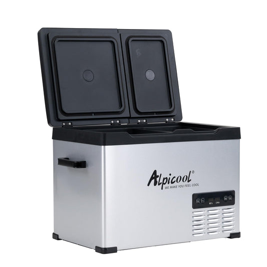 Alpicool CHS55 Dual Temperature Control 12 Volt Refrigerator 42 Quart Portable Car Fridge Freezer (-4°F~68°F) for Truck,RV,Camping and Travel
