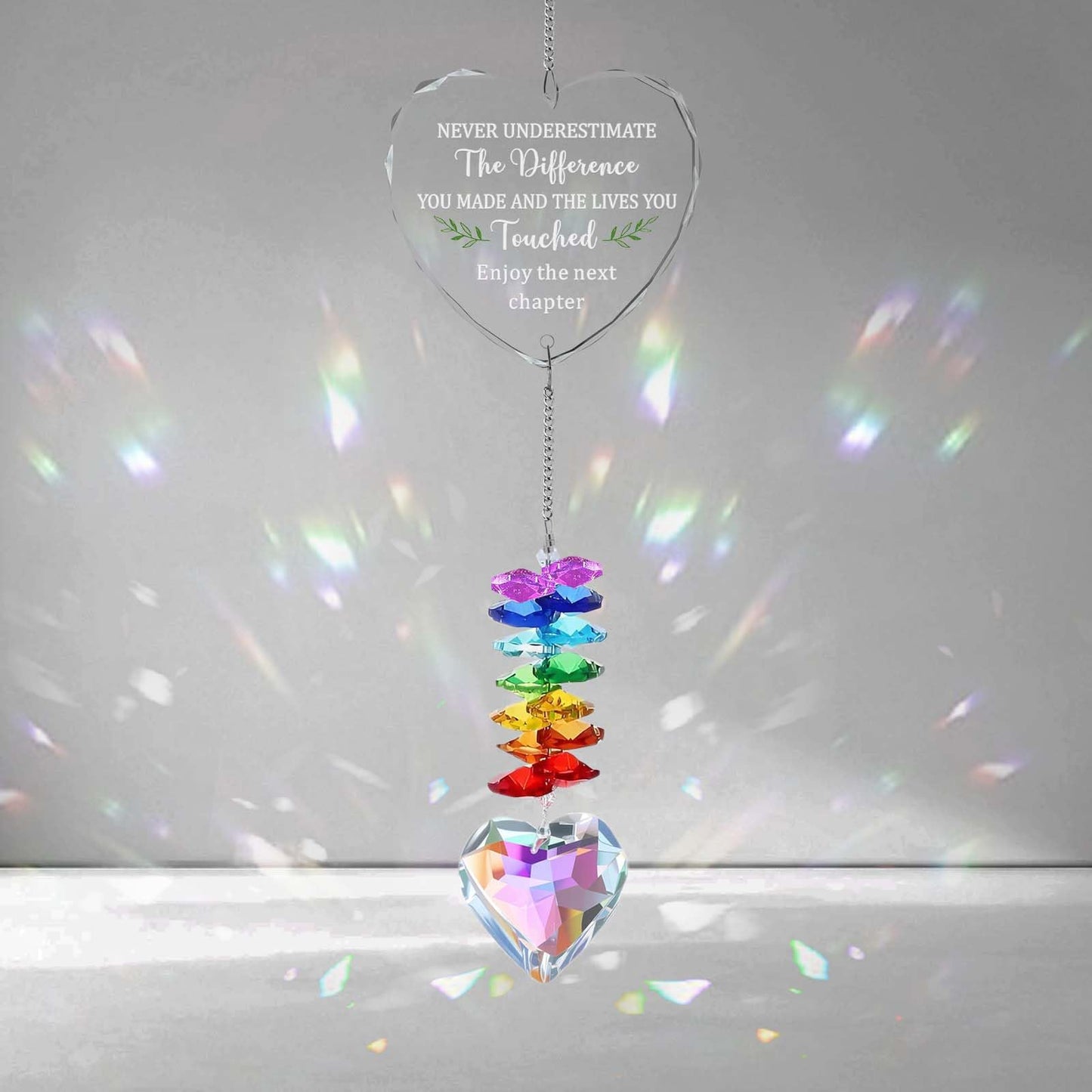 Coworker Leaving Farewell Goodbye Gifts for Women, New Job New Beginning Promotion Retirement Gifts for Friend Coworker Boss Teacher Nurse, Sun Catcher Crystals Window Home Decor