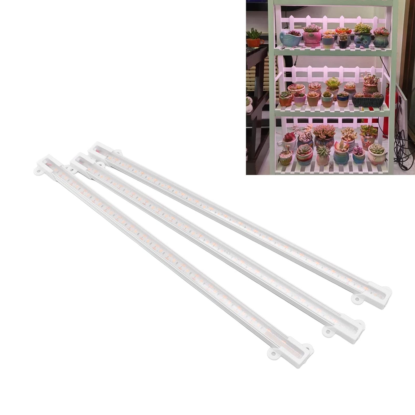 QANYEGN Solar Plant Grow Lamp, LED Plant Grow Light Strip, LED Grow Light for Outdoor Indoor Greenhouse(30W)