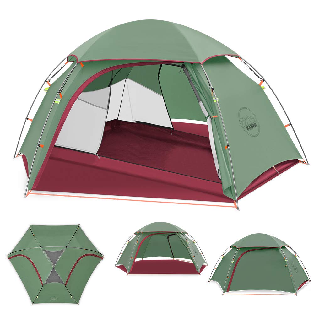 KAZOO Lightweight Backpacking Tent 2 Person Waterproof Camping Tents 2 People Hiking Tents Two Person Aluminum Poles Double Layer
