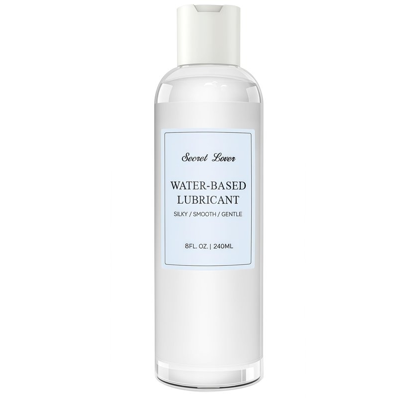 Secret Lover Water-Based Personal Lubricant, Ultra Silky Smooth Long-Lasting Lube for Women, Men, and Couples, Natural Ingredients Non-Staining, 8 Fl Oz