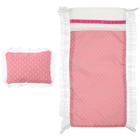 Abaodam Doll House Bedding Set Miniature Bedroom Accessories with Pillow and Bed Sheet for 1/12 Scale Doll Furniture Soft Cloth Mini Bed Kit for Dollhouse Decoration