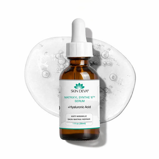 SKIN DEVA Matrixyl Synthe 6 Hyaluronic Acid Serum Anti Aging Serum Facial Serum Shrinks Pores and Keeps Skin Hydrated