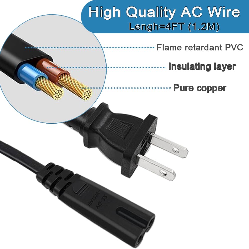 Power Recliner AC/DC Switching Power Supply - 29V 2A Adapter with 4ft AC & 10ft DC Cords