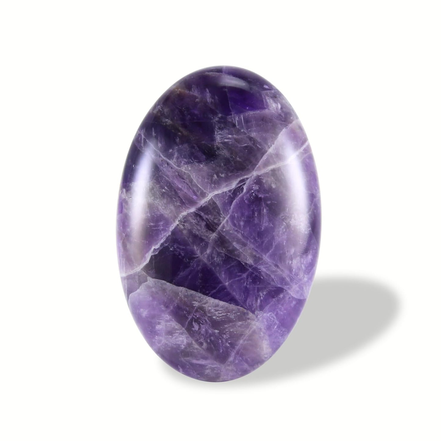 Nvzi Amethyst Crystal Palm Stone, Worry Stones, Crystals and Healing Stones, Polished Rocks, Natural Gemstones, Chakra Stones for Healing Crystals Daily Use