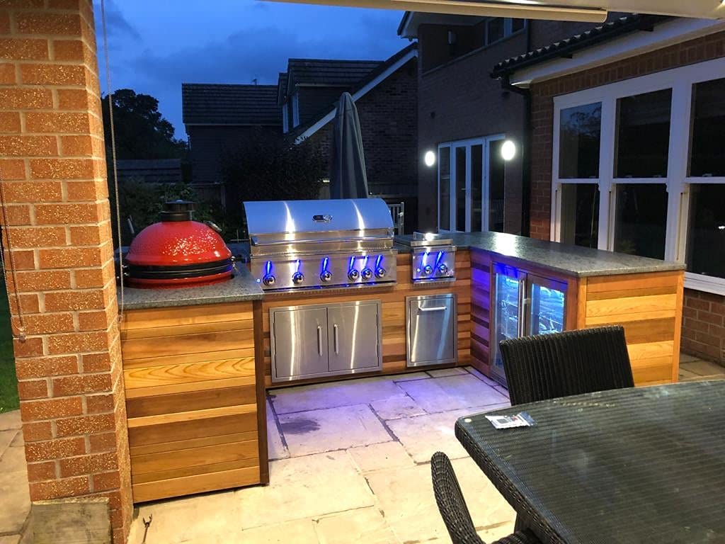 Bonfire Outdoor Kitchen Double Access Door,33x22 Inch,304 Stainless Steel BBQ Grill Doors,CBADD,Silver