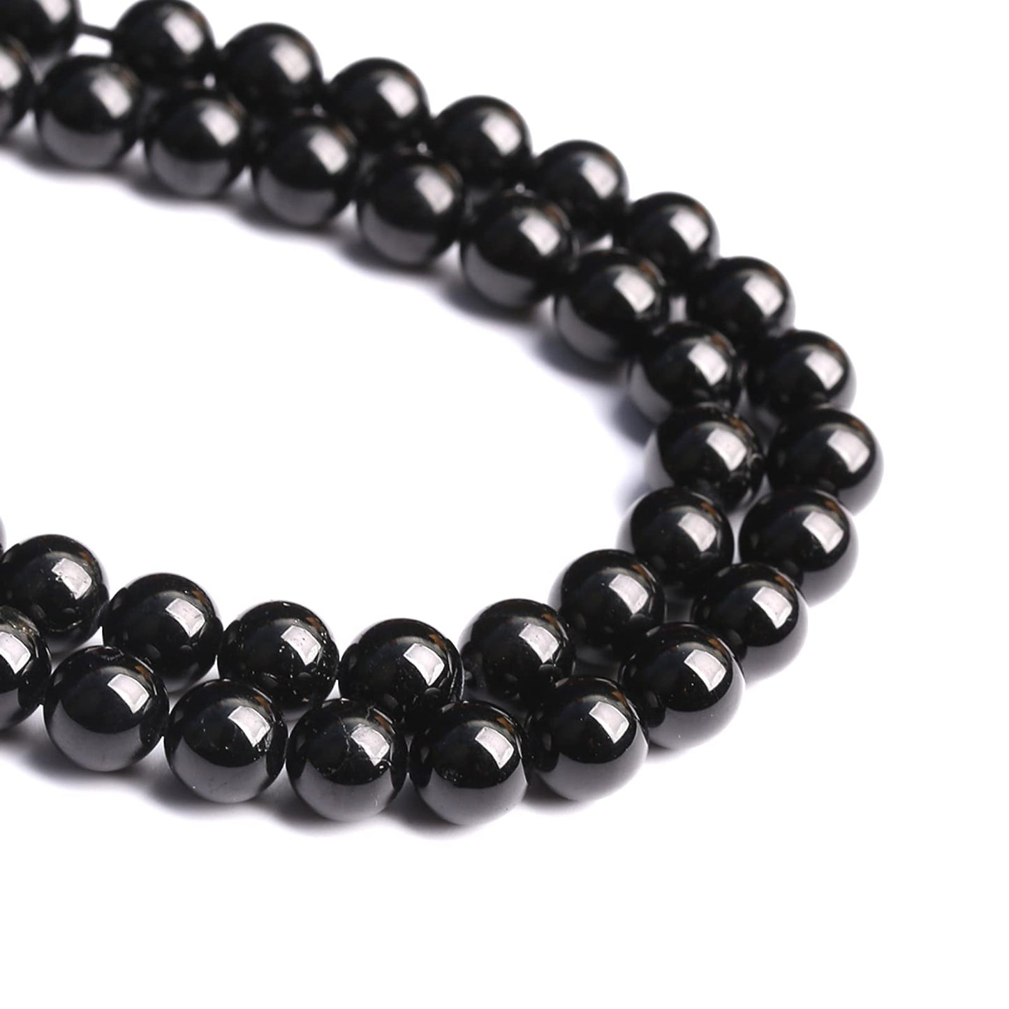 4MM 88PCS Natural Black Tourmaline Gemstone A Grade Beads for Jewelry Making DIY Bracelet Crystal 1 Strand