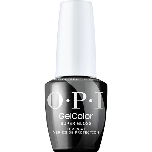 OPI GelColor Super Gloss Top Coat | LED Cure Gel Nail Polish with High Shine Finish | Protects Color, Scratch-Resistant & Prevents Chipping | 0.5 Fl Oz