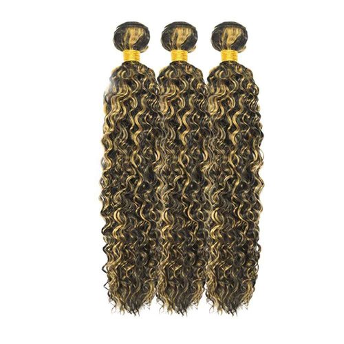 Habiliana Bundles Human Hair 24 26 28 Inch Jerry Curly P1B/27 Human Hair Bundles 12A Unprocessed Brazilian Virgin Quick Weave Hair Extensions for Black Women