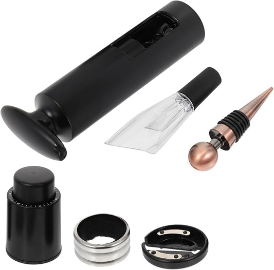 LIFKOME 6pcs Twist Bottle Opener Wine Corkscrew Aerator Decanter Wine Stoppers