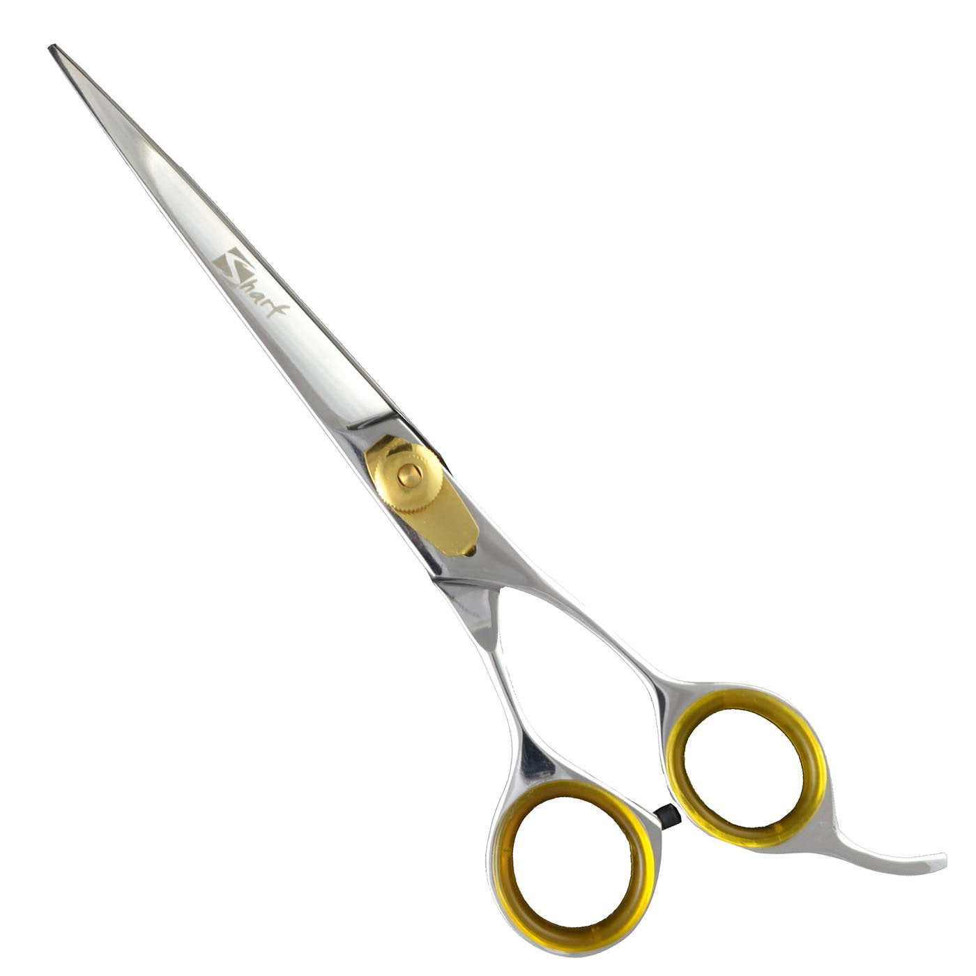 Sharf Professional Pet Shears Kit: Gold Touch Dog Grooming 7.5 Inch Curved Shear & 7.5 Inch Straight Scissors | Must-Have Groomers & Home Groomer Scissors Set