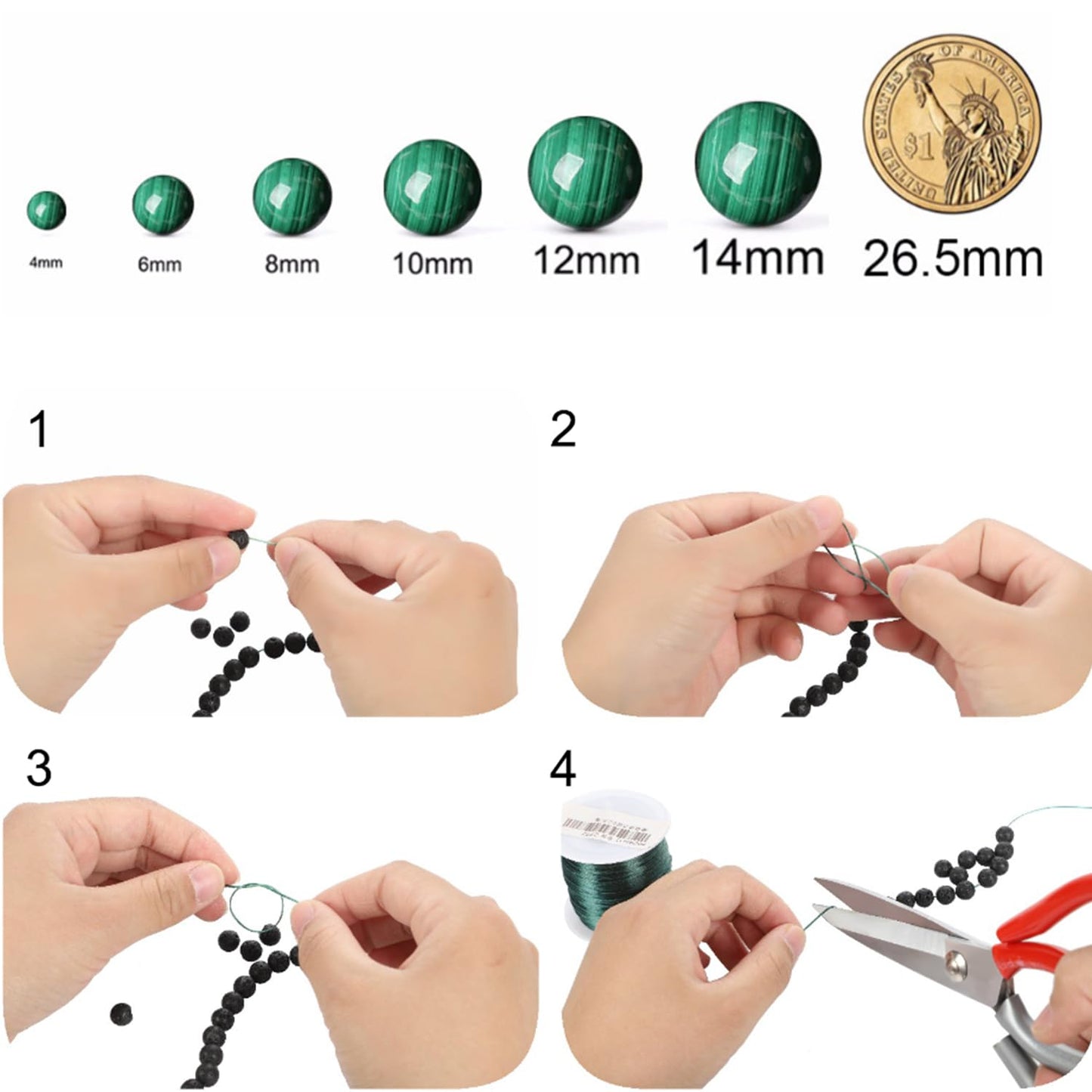 Moonstone Beads Gemstone Round Crystal Energy Stone Jewelry Making DIY Bracelet Necklace Jewelry Making 1 Strand 15" 10MM 35PCS
