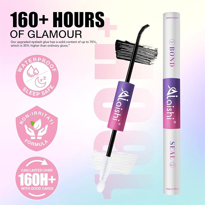 Lash Clusters Kit, DIY Cluster Eyelash Extensions 9‑16mm, 30D+40D, 280pcs Fluffy D Curl Natural Lashes with Bond & Seal,Remover,Tweezers,Brush–Fake Cat Eye Wispy Individual Clusters(MIX1-1-L)