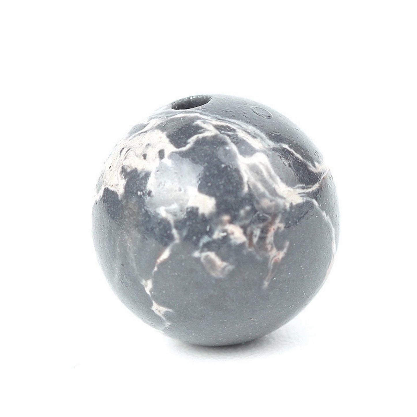 100Pcs Natural Stone 8mm Black Imperial Jasper Round Loose Gemstone Energy Healing Beads Hole Size 1mm DIY Smooth Beads for Bracelet Necklace Earrings Jewelry Making