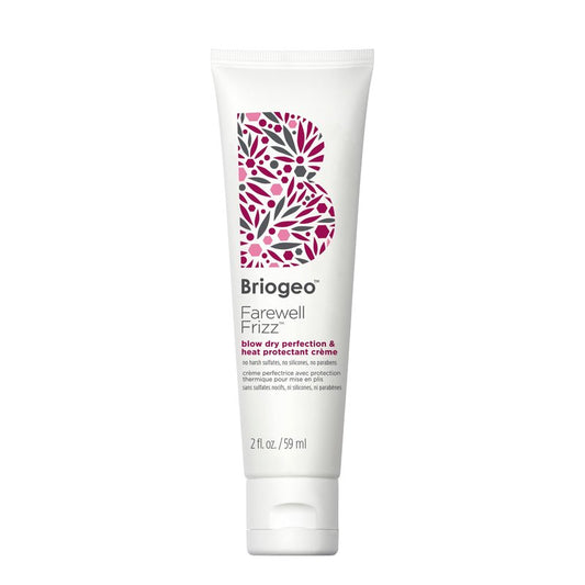 Briogeo Farewell Frizz Blow Dry Perfection & Heat Protectant Crème | Silicone-Free Styling Cream for Frizz Control, Smoothness & Shine | Protects Up to 450°F | Vegan & Cruelty-Free