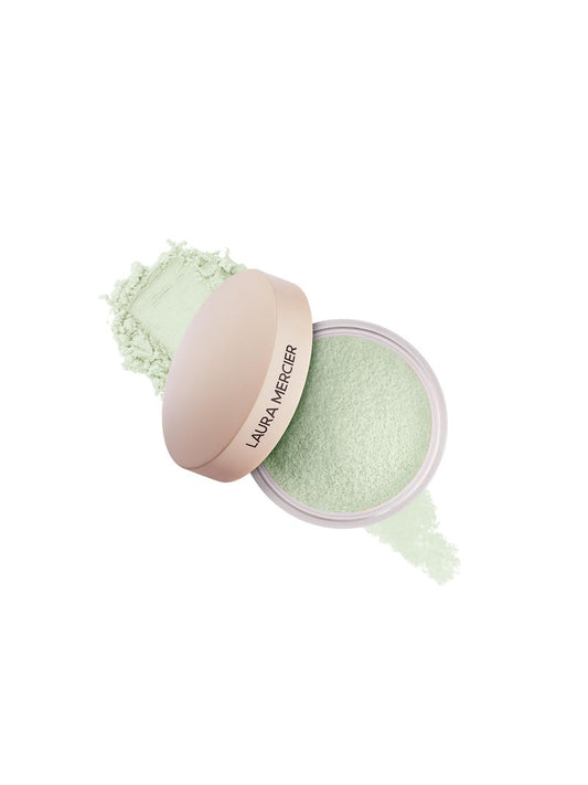 Laura Mercier Translucent Loose Talc-Free Setting Powder Ultra-Blur, 16HR Hydrating Wear, Natural Finish, Hyaluronic Acid-Infused, Normal to Dry & Mature Skin, Mint Green Shade Color Corrects Redness
