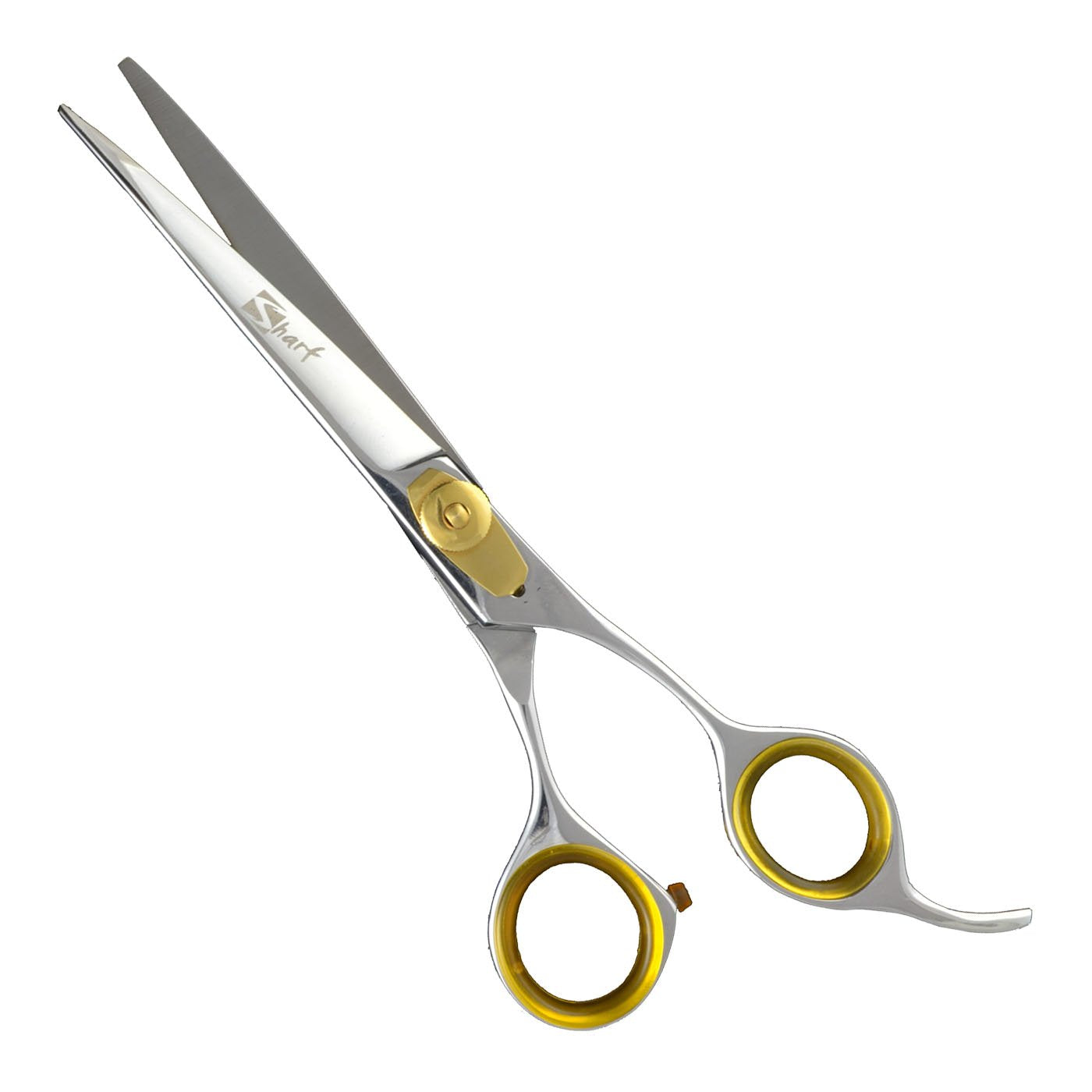 Sharf Professional Pet Shears Kit: Gold Touch Dog Grooming 7.5 Inch Curved Shear & 7.5 Inch Straight Scissors | Must-Have Groomers & Home Groomer Scissors Set
