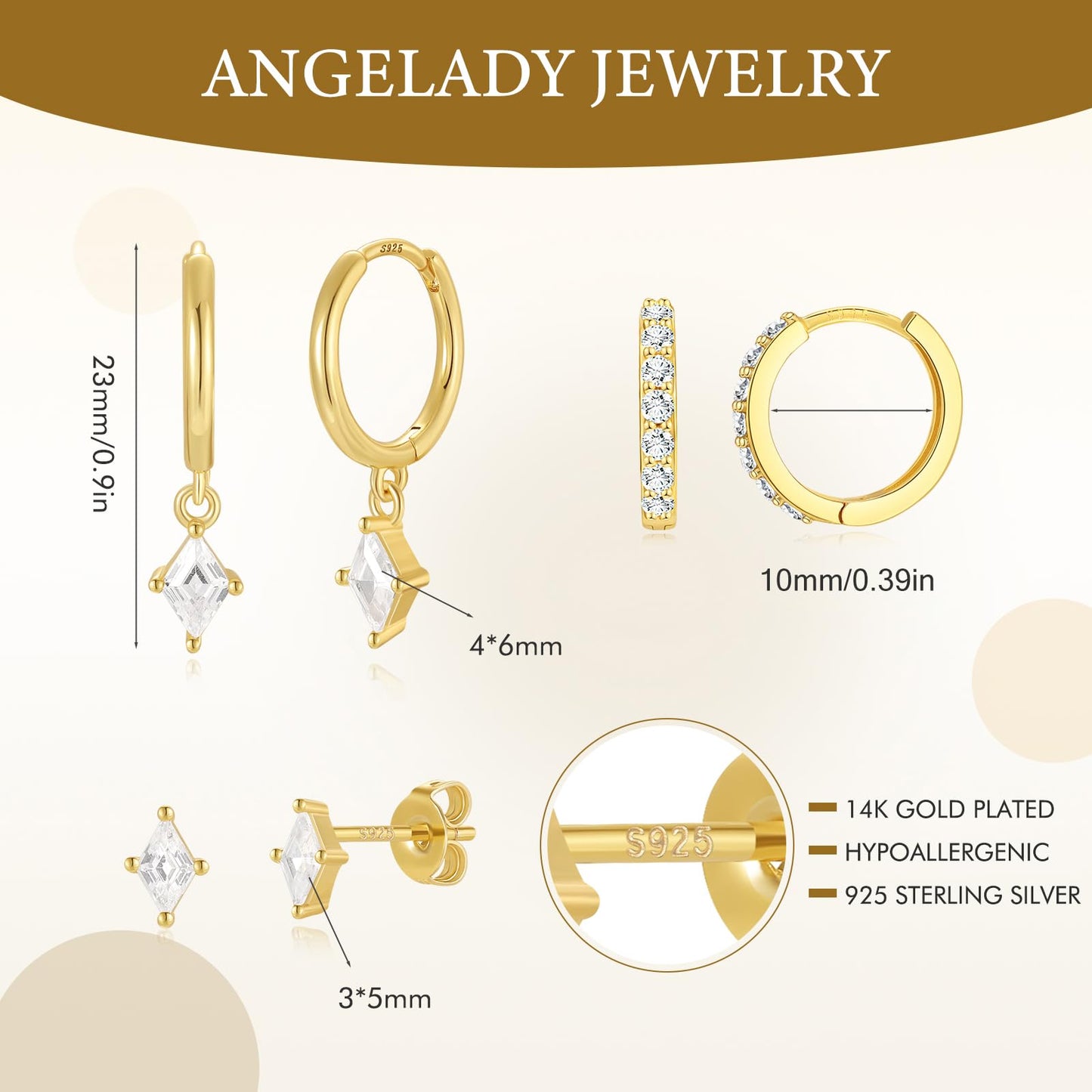 Gold Hoop Earrings Set for Women, Dainty 14K Gold Plated Cartilage Earring, Hypoallergenic Earrings Trendy Small Gold Earring Stacks Multiple Piercing, Huggies Earrings for Women