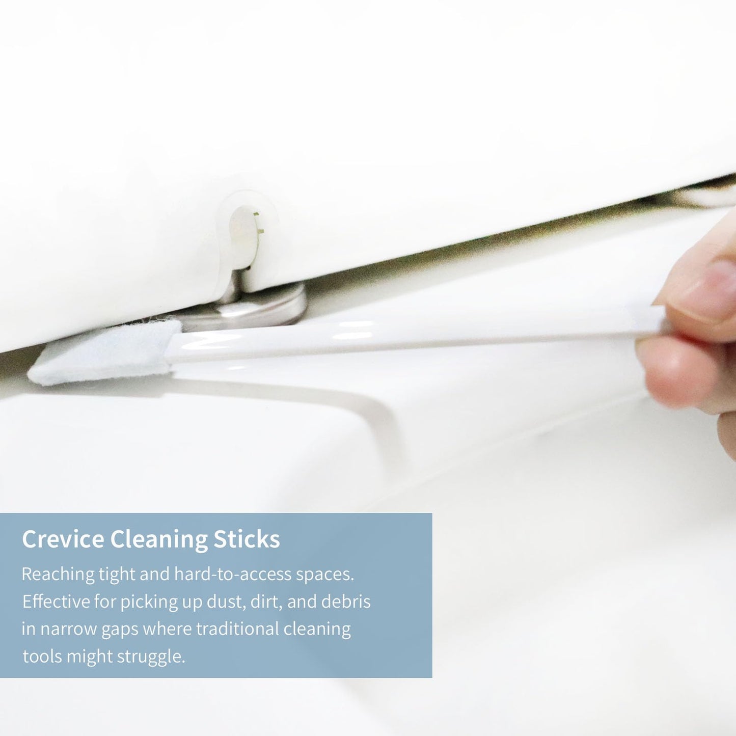 Disposable Detail Cleaning Brush for Tight Spaces, Detail Gap Crevice Cleaning Tool Set, Toilet Bowl Corner Hinge Scrubber, Stick Cleaner for Window Track, Door Grooves, Vent Fan, Stove, Keyboard