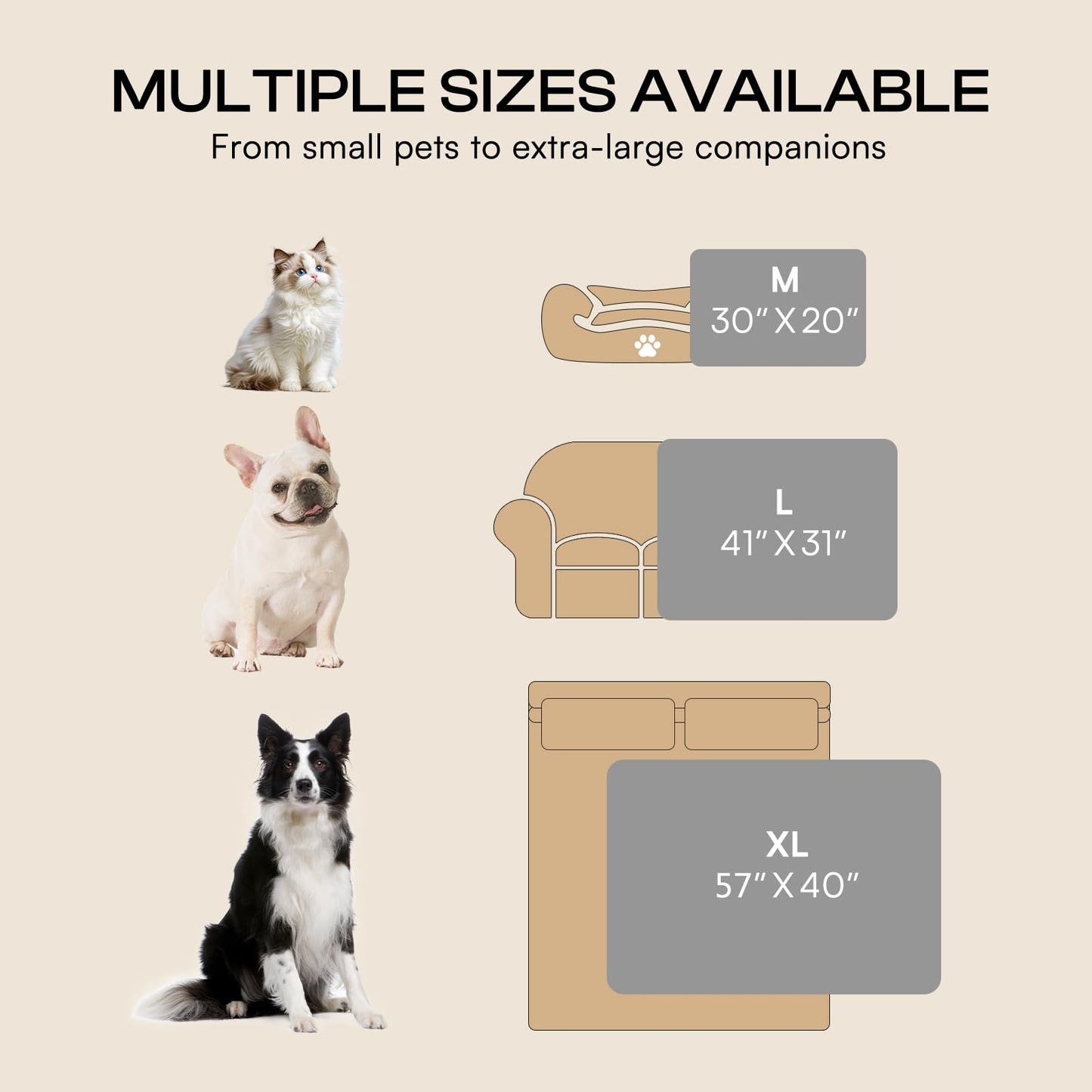 Luciphia Premium Soft Dog Blanket for Small Medium Large Dogs Washable 300GSM Fluffy Warm Fleece Puppy Cat Paw Print Pet Flannel Grey Paw M(30"x20")