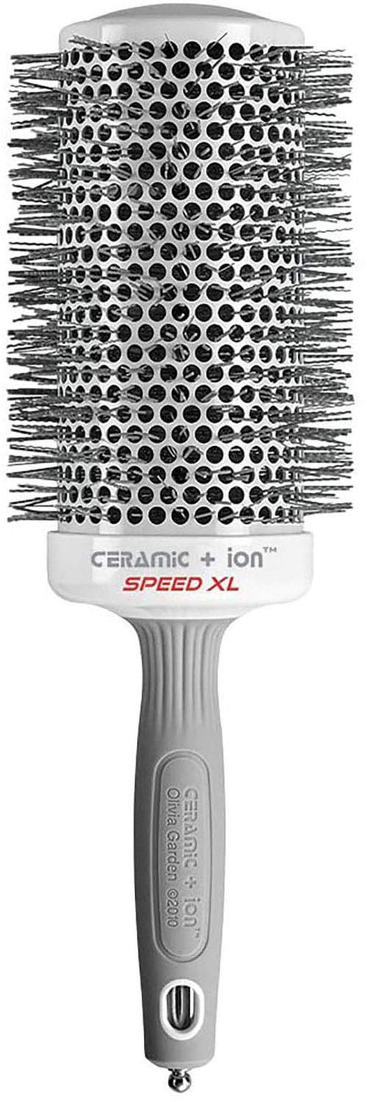 Olivia Garden Ceramic + Ion Speed XL - Extra-Long Round Thermal Hair Brush - Not Electrical - Professional Blowout Brush for Normal to Thick Hair - 3 1/2"- Diameter Barrel - CIXL-65