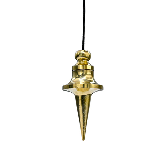 Amazing Gemstone Healing Metal Pendulums for Divination, Gold Disc Cone Long Point Steel Copper Pendulum High Energy Pendulo de Bronce Pendulos de Mesa MP63