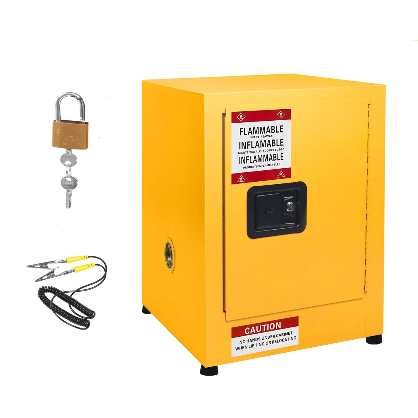 MERXENG 17" x 17" x 18" Galvanized Steel Safety Cabinet, Flammable Liquids Storage Cabinet Fireproof Leakproof Cabinet for Industry and Home
