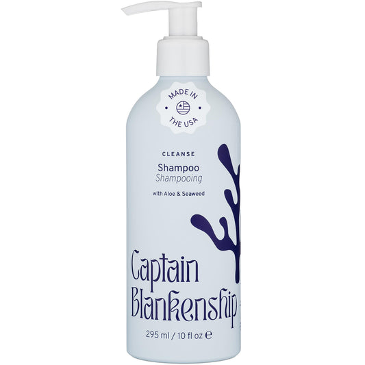 Captain Blankenship Cleanse Shampoo | Nourishes, Hydrates & Restores Shine to Dry, Dull Hair | Color-Safe, Organic, Sulfate-Free, Vegan Haircare - 10 oz