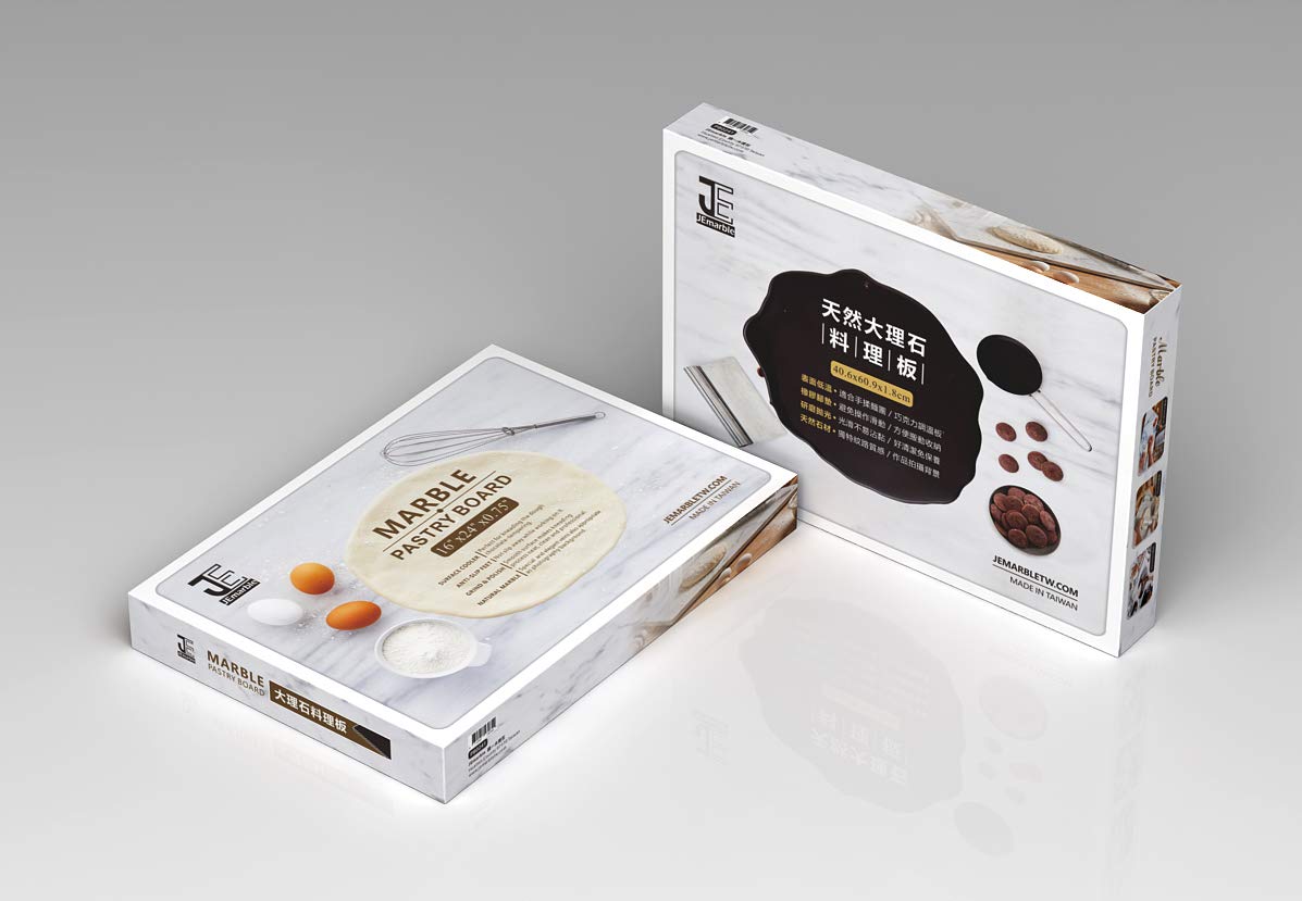 JEmarble Pastry Board 16x24 inch with Non-Slip Rubber Feets for Stability Perfect for Keep the Dough Cool and Chocolate Tempering(Premium Quality) White