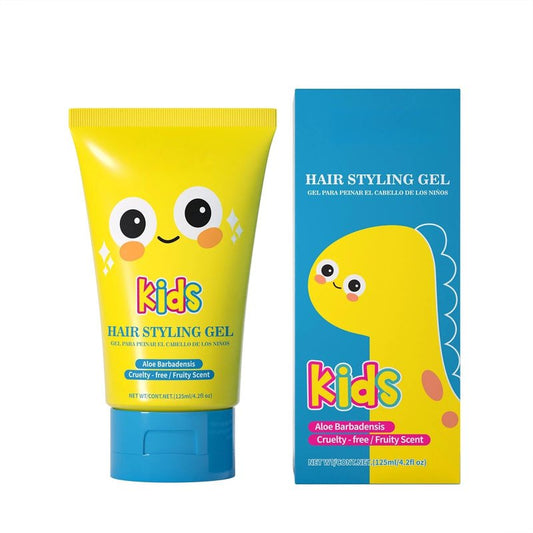 gowwim Kids Hair Gel, Natural Plant Extracts Hair Gel for Kids Alcohol-Free & Gentle Styling Cream Long-Lasting Hold Tames Flyaways and Frizz for Boys Girls Baby Toddlers 125ml (4.2 Fl OZ)