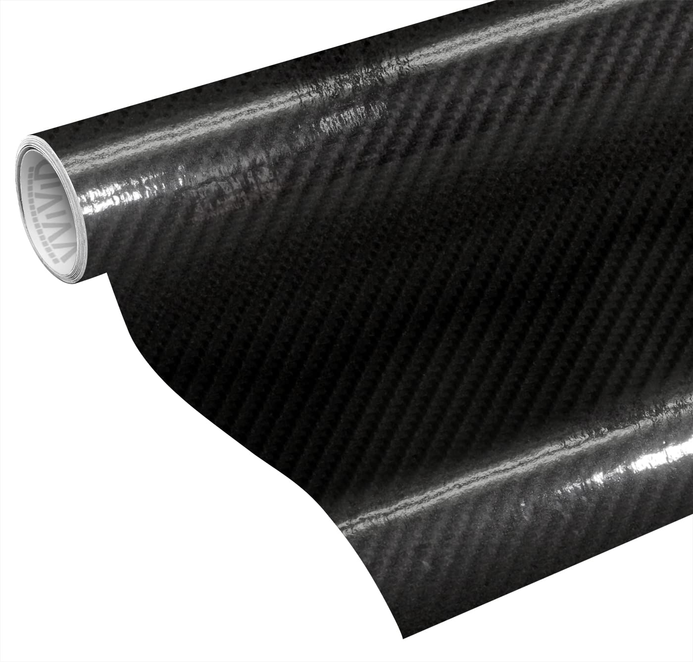 VViViD+ True Gloss Carbon Black, Vinyl Wrap Film Roll (25ft x 5ft)