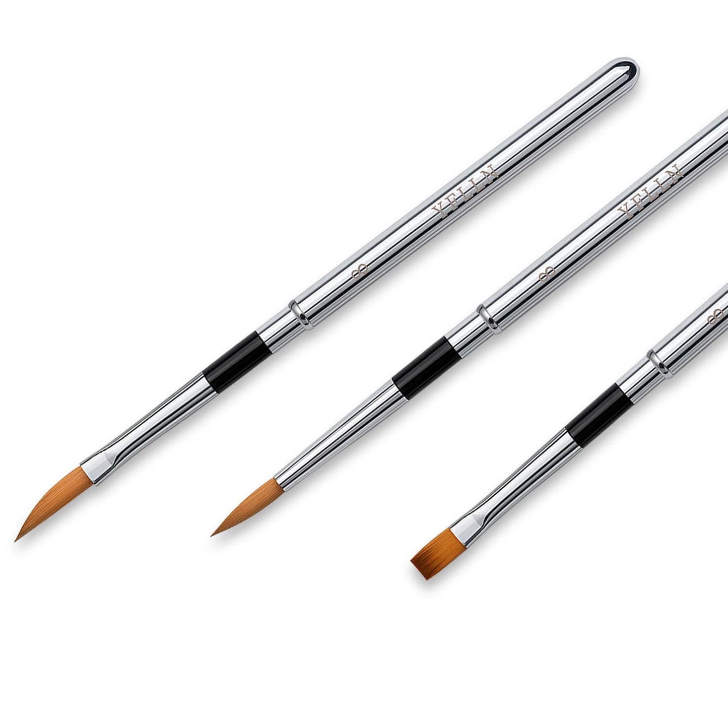 Travel Watercolor Brushes, 3pcs Watercolor Travel Brushes with Leather Pouch - Fine Point Rounds Dagger Flat for Watercolor Gouache Ink Painting