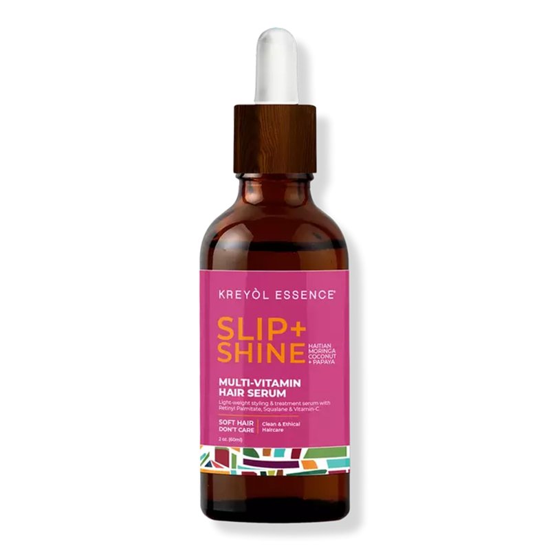 Kreyol Essence - 2 Oz Protect + Shine Hair Serum, Lightweight Moringa Oil Treatment, Multivitamin Hair Serum, Haitian Black Castor Oil, Grape Seed, Squalane and Argan Oil