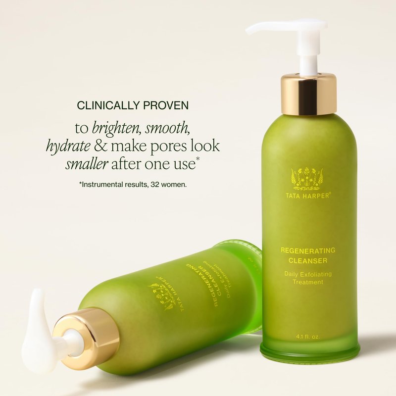Tata Harper Regenerating Cleanser | Daily Cleansing & Exfoliating Facial Cleanser with Beta Hydroxy Acid | Clinically Proven Natural Skincare for Uneven Texture & Lack of Radiance, 1.7 fl oz
