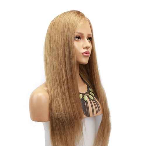 Dreambeauty #18 Blonde Color Lace Front Human Hair Wig for Women Brazilian Remy Glueless Full Lace Human Hair Wig with Baby Hair Pre-Plucked Natural Hairline (20 Inch, 13x6 Lace Front 150% Density)