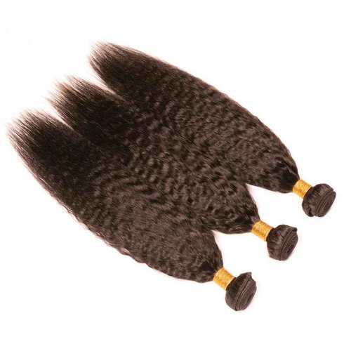 Condescension Bundles Human Hair 26 28 30 Inch Chocolate Brown Yaki Wave Human Hair Bundles Brazilian Virgin Remy Medium Brown Soft and Silky Hair Extensions