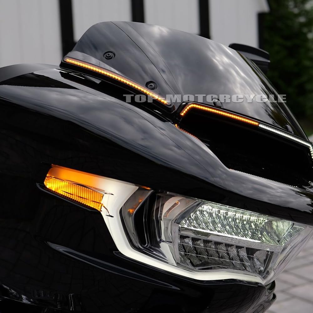 Amber turn signal light Tracer Side fairings Windshield LED Lamp For Touring 2024-2026 ,CVO Road Glide ST FLTRXSTSE ,Road Glide FLTRX ,CVO Road Glide FLTRXSE Motorcycle Amber Turn Signal Lights